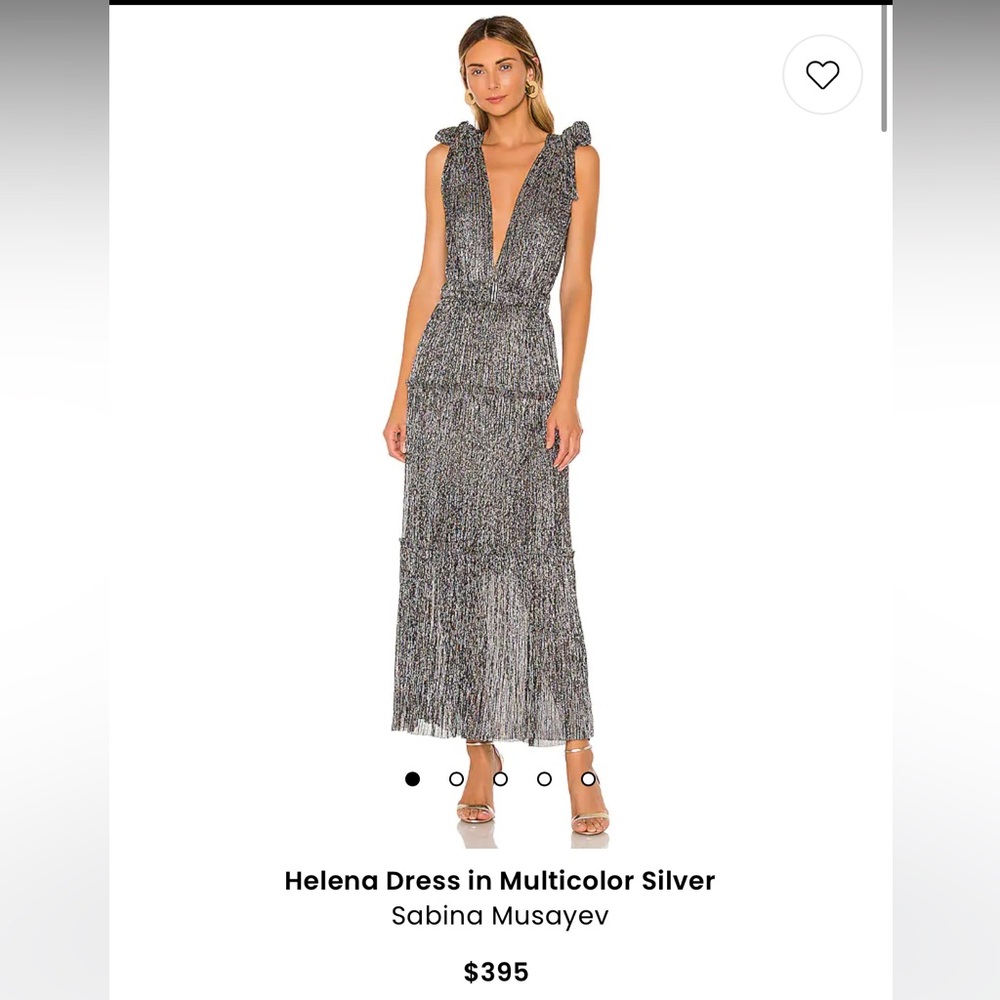 Sabina Musayev Helena Dress in Multicolor Silver Medium